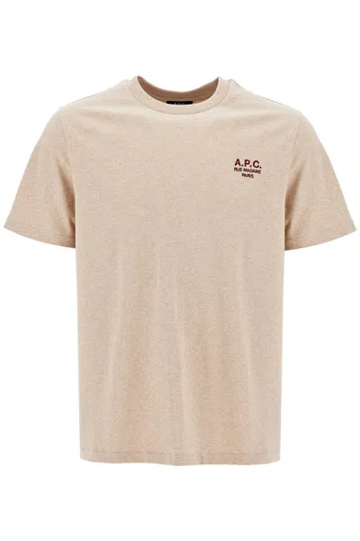 Apc Organic Cotton Rue Madame T-shirt In In Beige