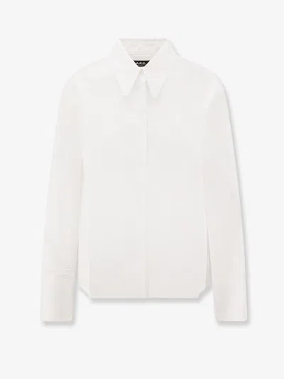 Apc Organic Cotton Shirt In White