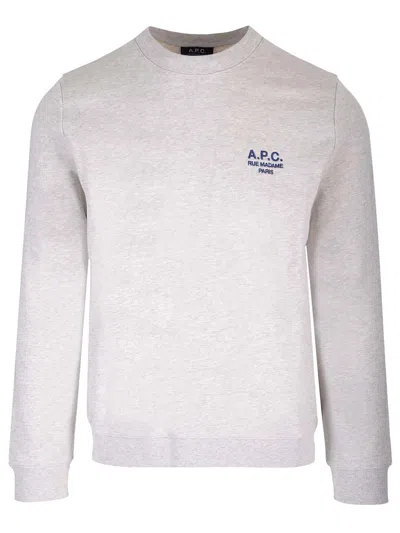 Apc Organic Cotton Sweatshirt In Beige