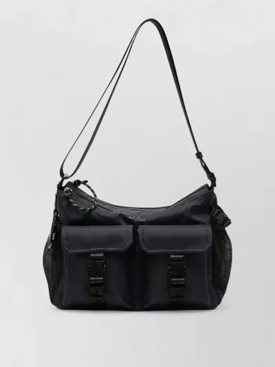 A.p.c. Outdoor Crossbody Bag Adjustable Strap Pockets In Black