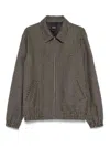 Apc Gilbert Checked Brushed Wool-blend Blouson Jacket In Brown