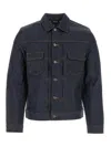 A.p.c. Classic Indigo Denim Jacket With Structured Silhouette In Blue