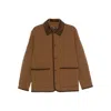 Apc A.p.c. Brown Stretch Nylon Leone Jacket In Brown