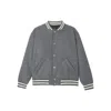 Apc Micky Striped Blouson Jacket In Gray