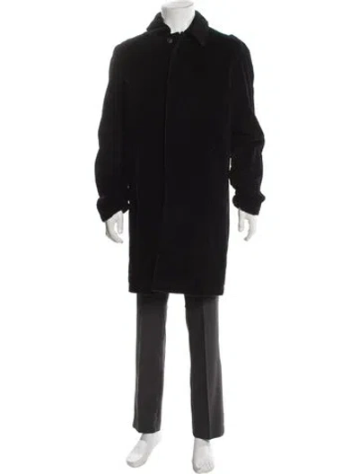 Pre-owned A.p.c. Overcoat In Black