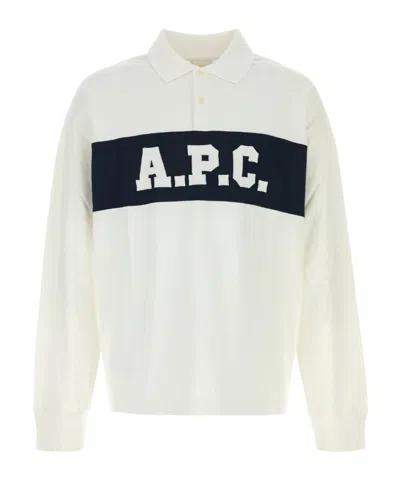 A.p.c. Oversize Alexis Polo Shirt Contrasting Panel In White