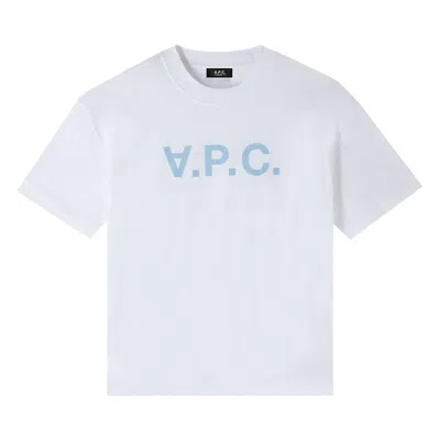 Pre-owned Apc A.p.c. Oversize Grand T-shirt 'white/blue' | Men's Size Xxl