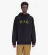 Apc Oversize Grand Vpc Hoodie (m) M Black / Khaki In Black / Khaki