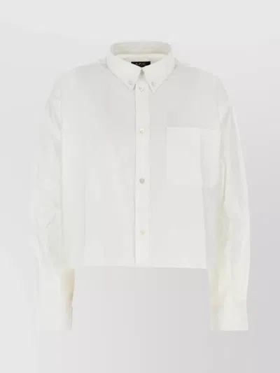 Apc Oversize Sophia Shirt With Button Accents In White