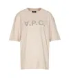 Apc A.p.c. 'oversize Grand Vpc' T Shirt In Beige