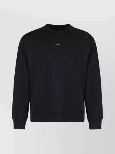 APC OVERSIZED LOGO COTTON CREW-NECK SWEATSHIRT