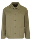 Apc A.p.c. Buttoned Oversized Shirt In Green