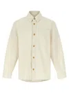 Apc Long-sleeve Cotton Shirt With Classic Collar In White