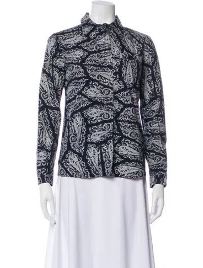 Pre-owned A.p.c. Paisley Print Long Sleeve Button-up Top In Multi