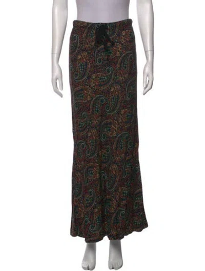 Pre-owned Apc Paisley Print Midi Length Skirt In Black