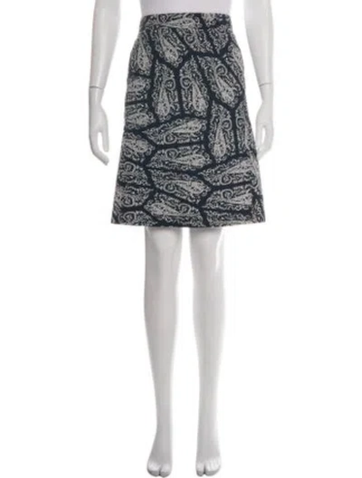 Pre-owned A.p.c. Paisley Print Mini Skirt In White