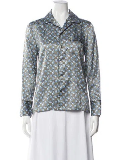 Pre-owned A.p.c. Paisley Print Pajamas In Blue