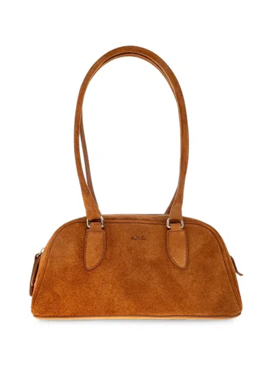 A.p.c. Paloma Suede Tote Bag In Brown