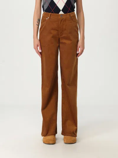 APC PANTS A. P.C. WOMAN COLOR BROWN,H16191032