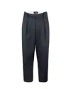 Apc Cotton Pleated Front Pant With Belt Loops In Black