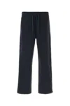 Apc Cotton Pant With Elastic Waistband And Cropped Length In Blue