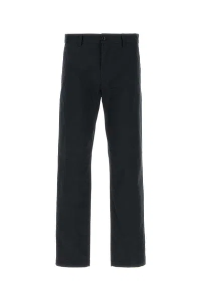 Apc A.p.c. Midnight Blue Cotton Constantin Pant In Black