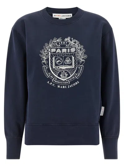 Apc 'paris'  Capsule Sweatshirt For Marc Jacobs In Blue