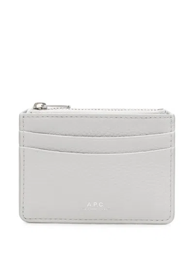 A.p.c. Paris Paris Kartenetui Mit Reissverschluss In Gray