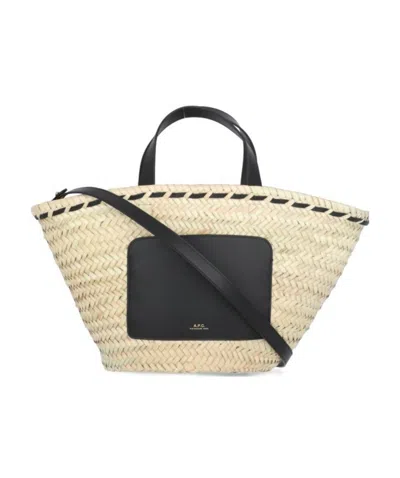 Apc Patch-detail Tote Bag In Nude