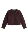 Apc Patch-pocket Cardigan Coat In Burgundy