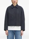 Apc Patch-pocket Cropped Jacket In Blue