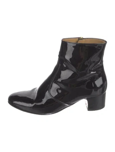 Pre-owned Apc Patent Leather Boots In Black