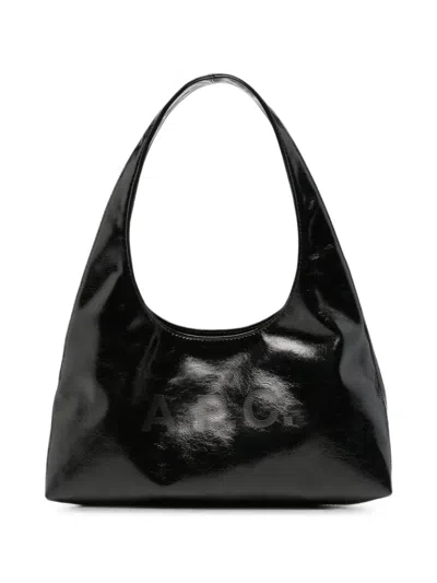 A.p.c. Patent Logo-print Tote Bag In Black