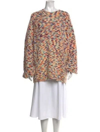 Pre-owned A.p.c. Patterned Crew Neck Sweater In Multicolor