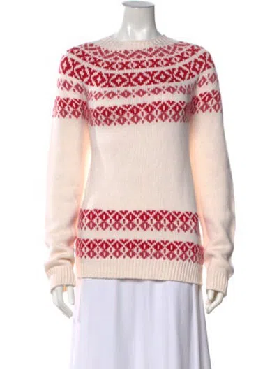 Pre-owned A.p.c. Patterned Crew Neck Sweater In Neutrals