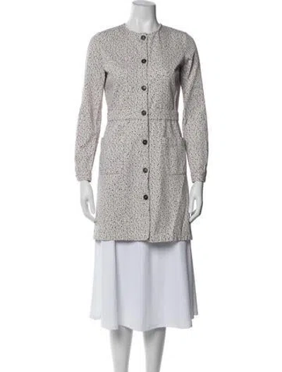 Pre-owned A.p.c. Patterned Jacket In White