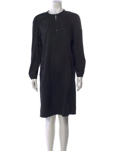 Pre-owned A.p.c. Patterned Knee-length Dress In Black