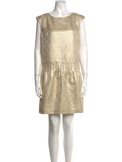 Pre-owned A.p.c. Patterned Mini Dress In Metallic/neutrals
