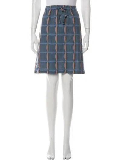 Pre-owned A.p.c. Patterned Mini Skirt In Green