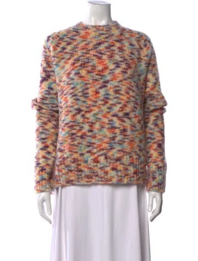 Pre-owned A.p.c. Patterned Mock Neck Sweater In Multicolor