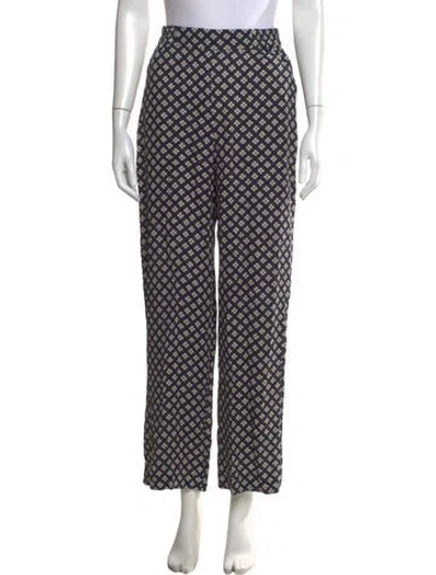 Pre-owned A.p.c. Patterned Straight Leg Pants In Blue