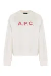 Apc A.p.c. Patty Cotton Crew-neck Sweatshirt In White