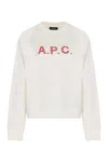 Apc Ribbed Crew-neck Sweatshirt With Long Sleeves In White