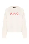 Apc A.p.c. Patty Cotton Crew-neck Sweatshirt In White
