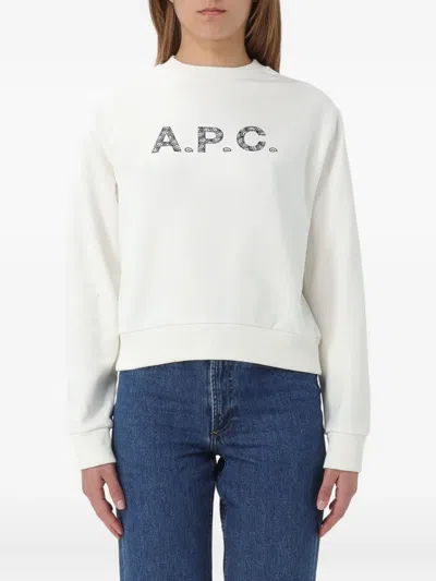 Apc Patty Logo Sweatshirt In White