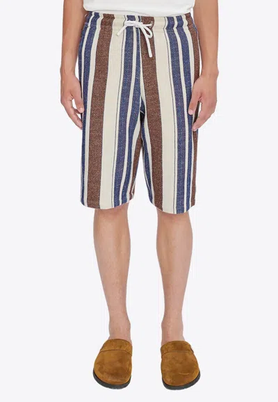 Apc Paul Striped Bermuda Shorts In Multi