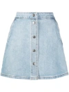 Apc Denim Miniskirt In Blue
