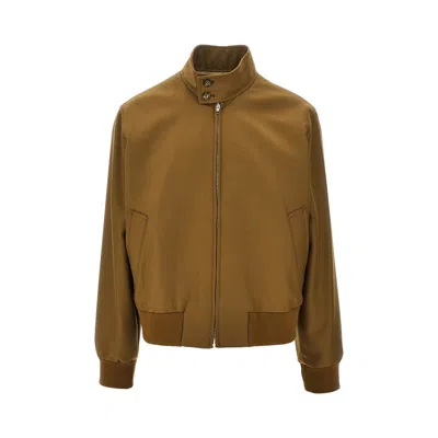 Apc . P.c. Gabardine Bomber Jacket In Brown