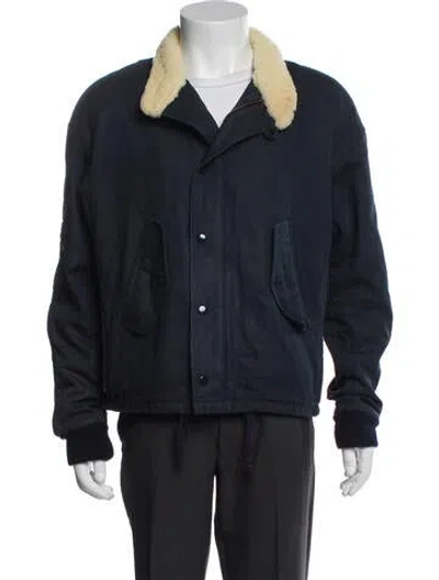 Pre-owned Apc Peacoat In Blue