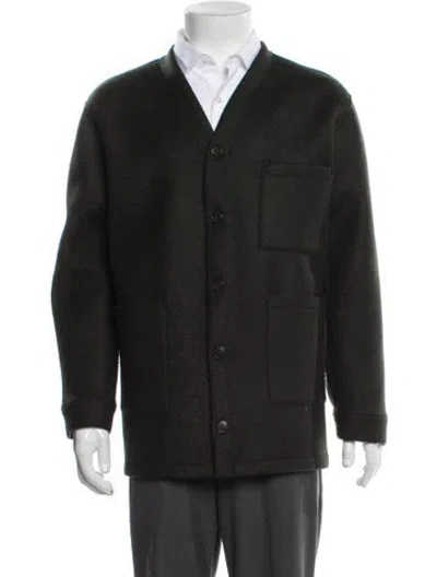 Pre-owned Apc Peacoat In Green